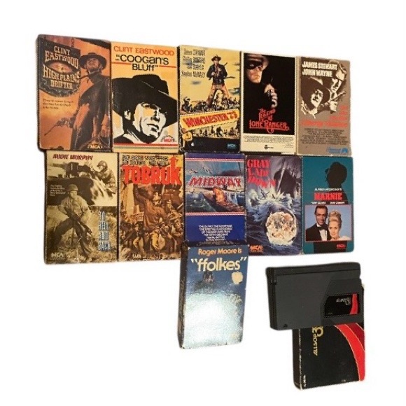 VTG Betamax movie bundle Clint Eastwood John Wayne James Stewart lot of 12 RARE
